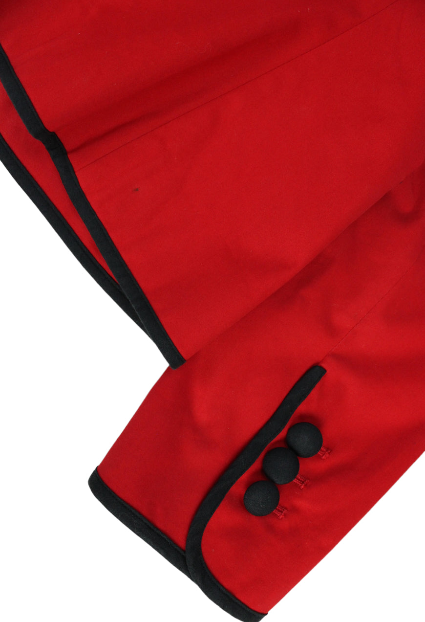 Moschino Blazer rosso con dettagli neri - blazer