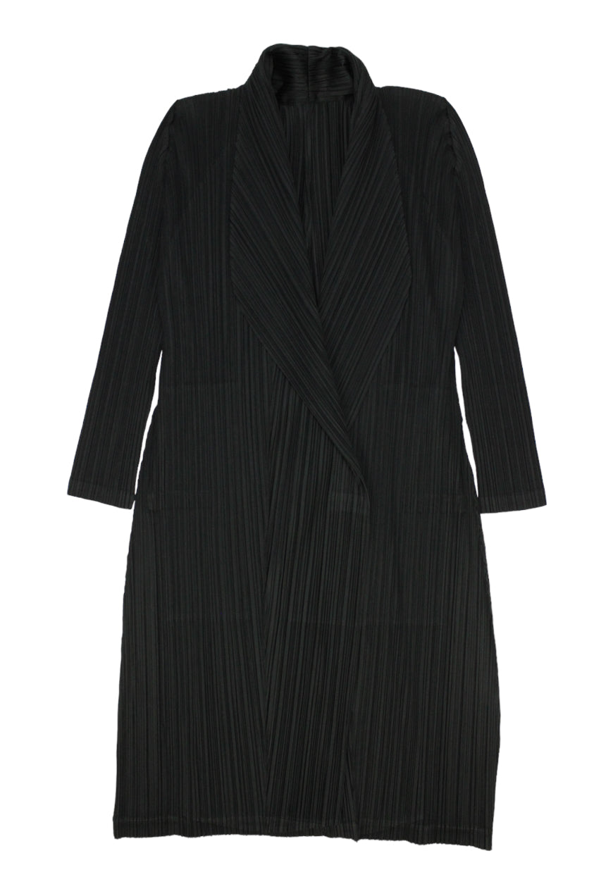 Issey Miyake Cappotto nero plissettato - cappotto