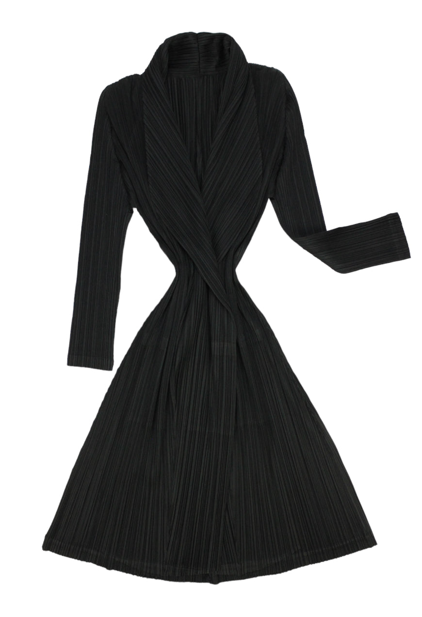 Issey Miyake Cappotto nero plissettato - cappotto