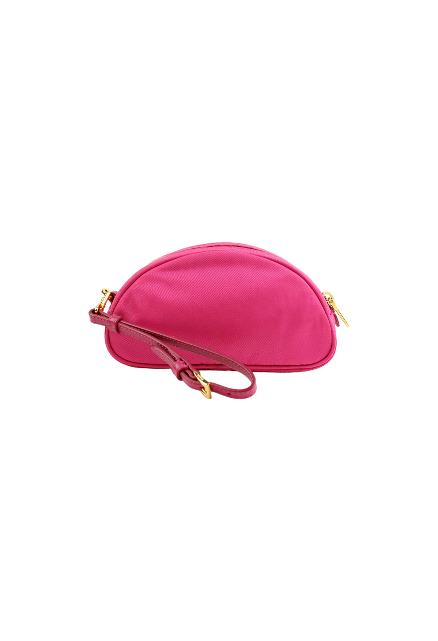 Prada Pochette in nylon Fuxia con cinturino da polso - borsa