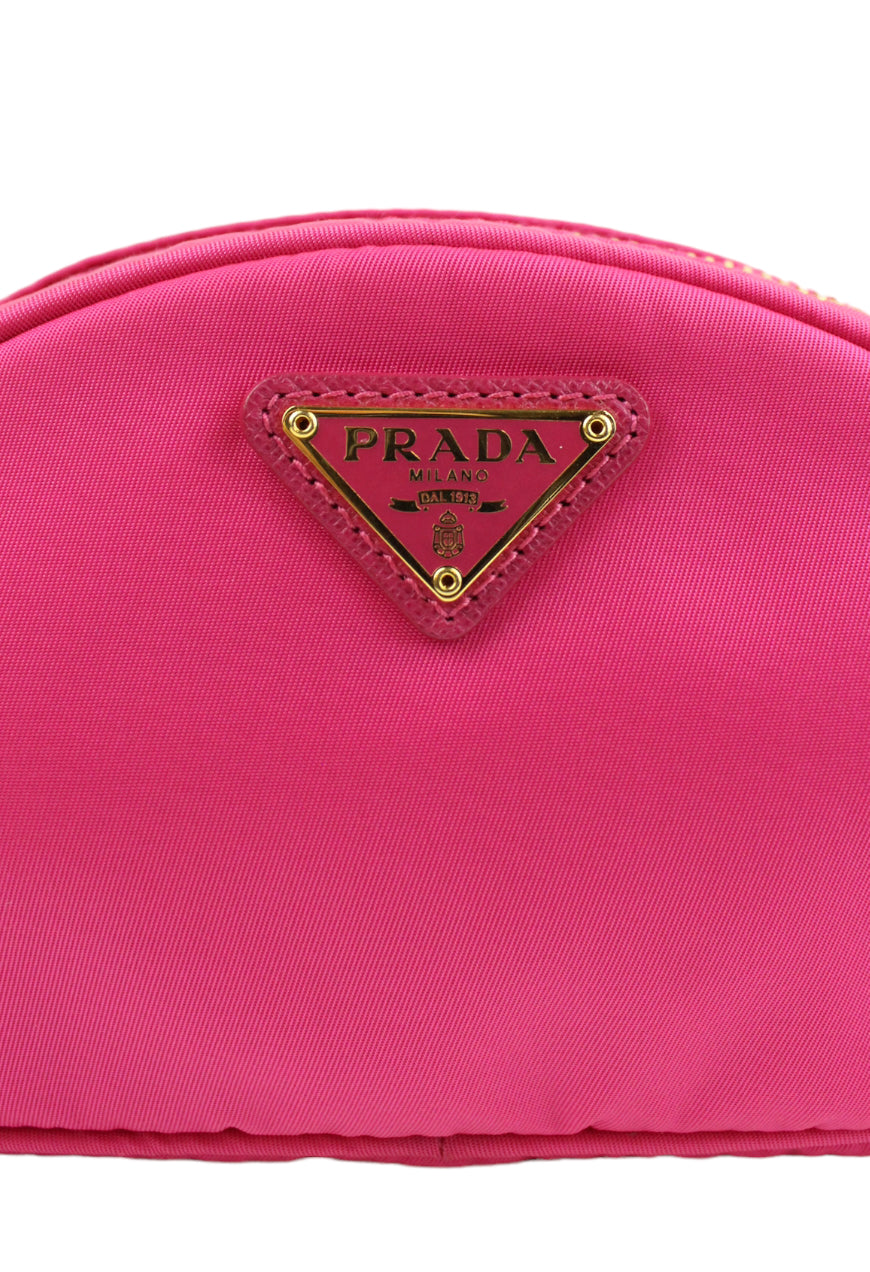 Prada Pochette in nylon Fuxia con cinturino da polso - borsa