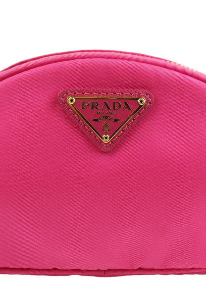 Prada Pochette in nylon Fuxia con cinturino da polso - borsa