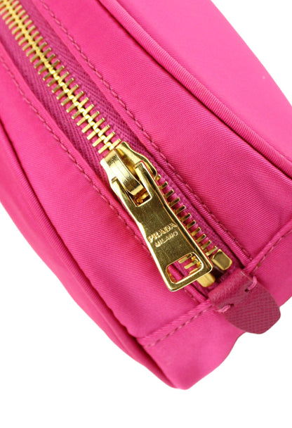 Prada Pochette in nylon Fuxia con cinturino da polso - borsa