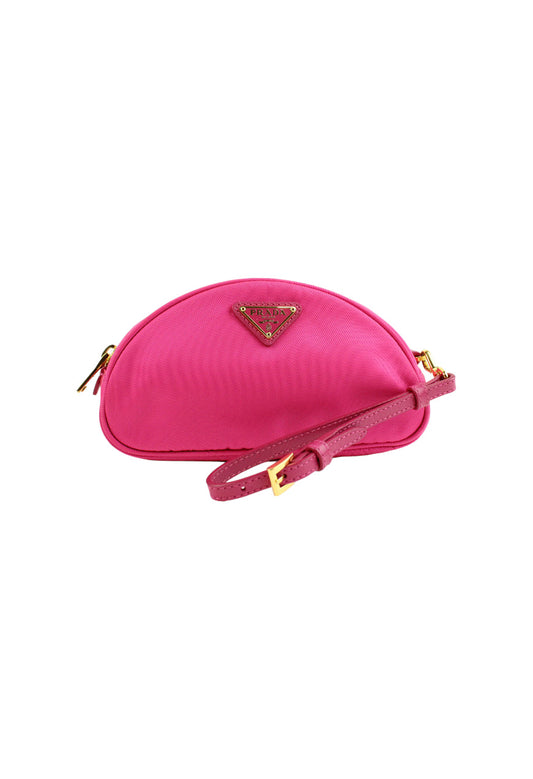 Prada Pochette in nylon Fuxia con cinturino da polso - borsa