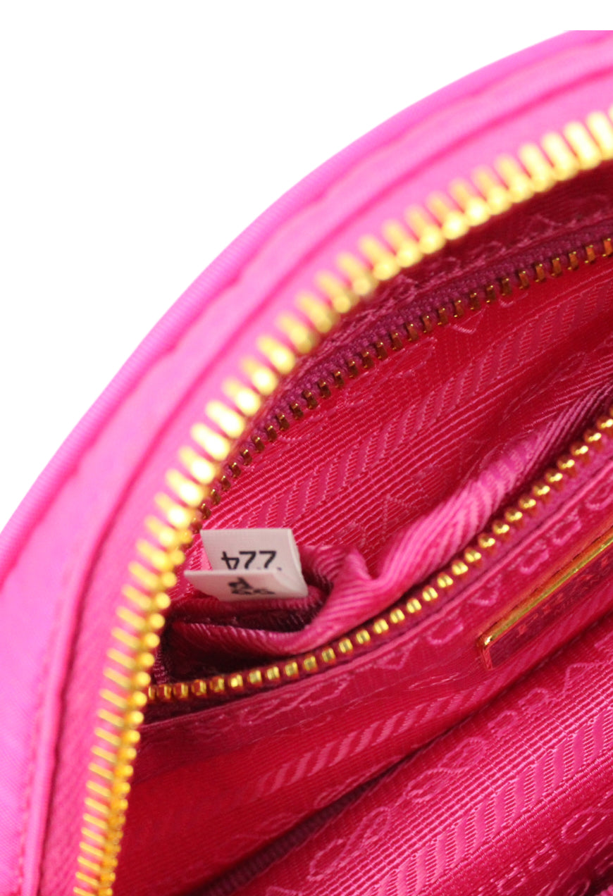 Prada Pochette in nylon Fuxia con cinturino da polso - borsa