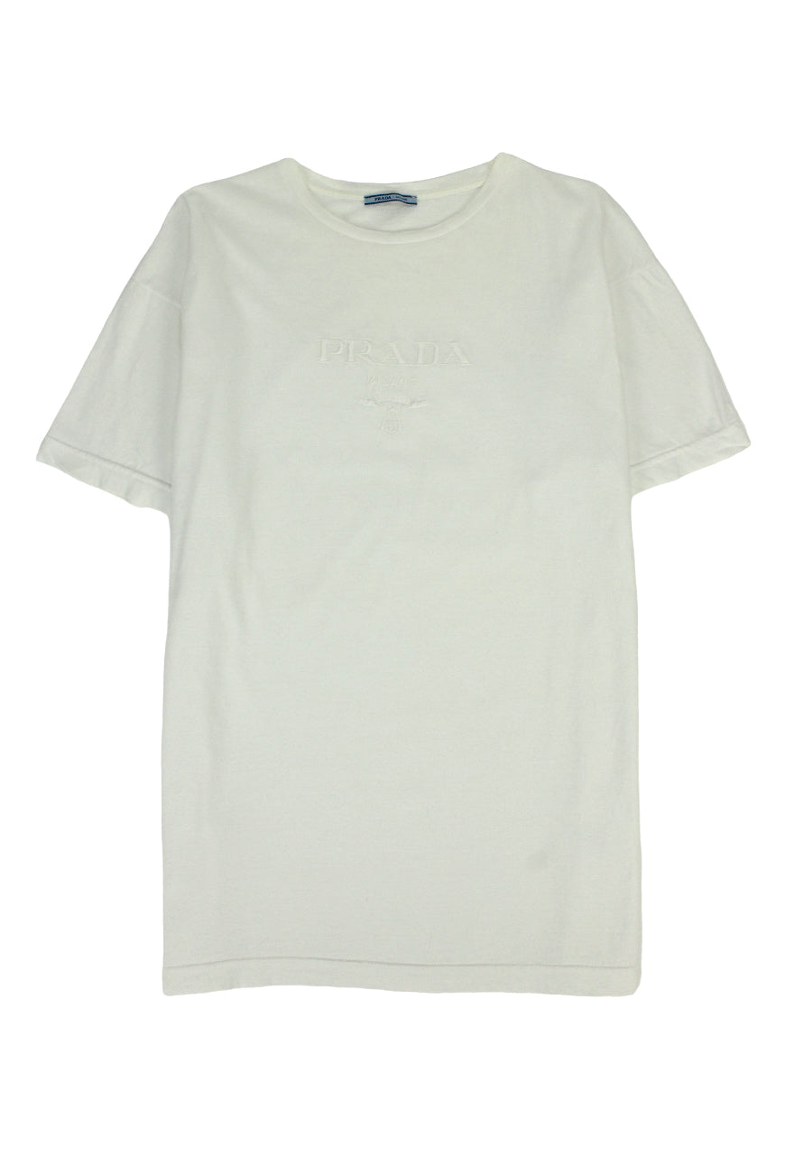 Prada T-shirt bianca con logo - t-shirt