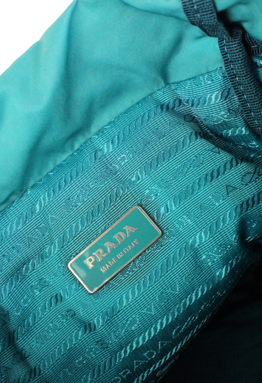 Prada Zaino in nylon turchese - zaino