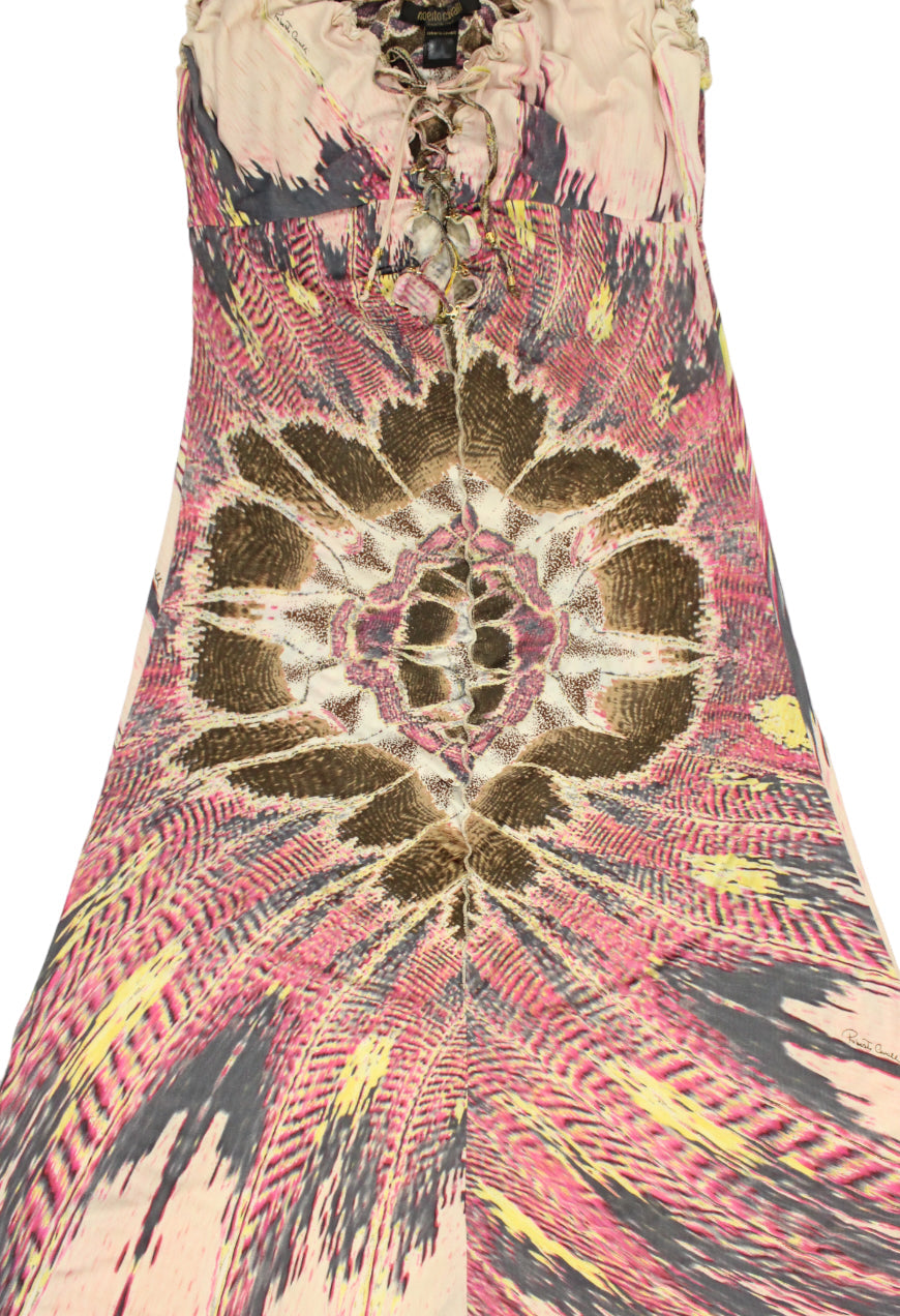 Roberto Cavalli Maxi abito con corsetto SS 2004 - vestito