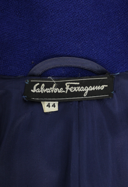 Salvatore Ferragamo Cappotto in lana blu - cappotto