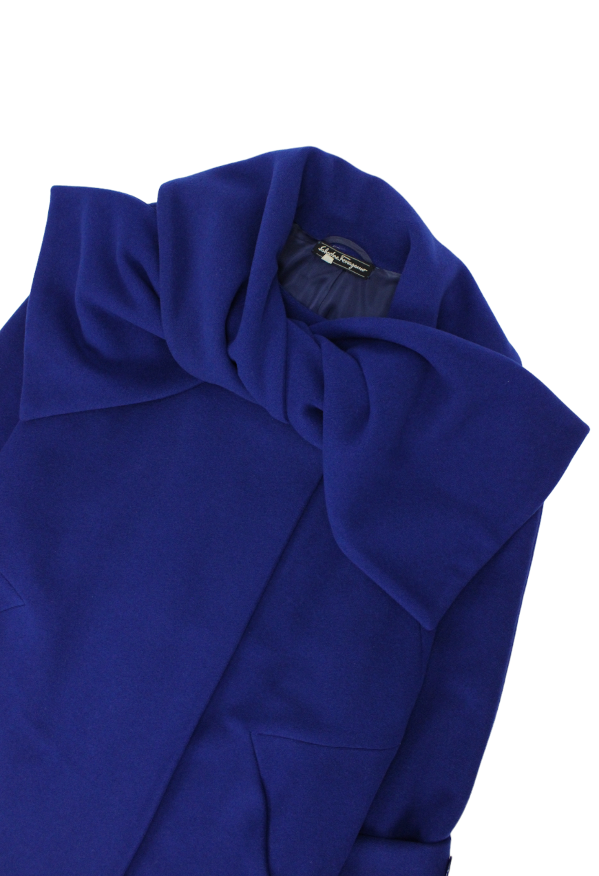 Salvatore Ferragamo Cappotto in lana blu - cappotto