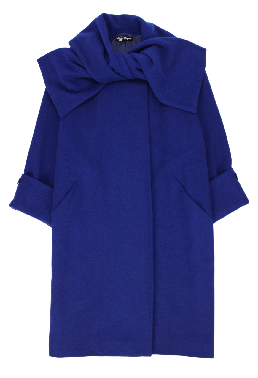 Salvatore Ferragamo Cappotto in lana blu - cappotto