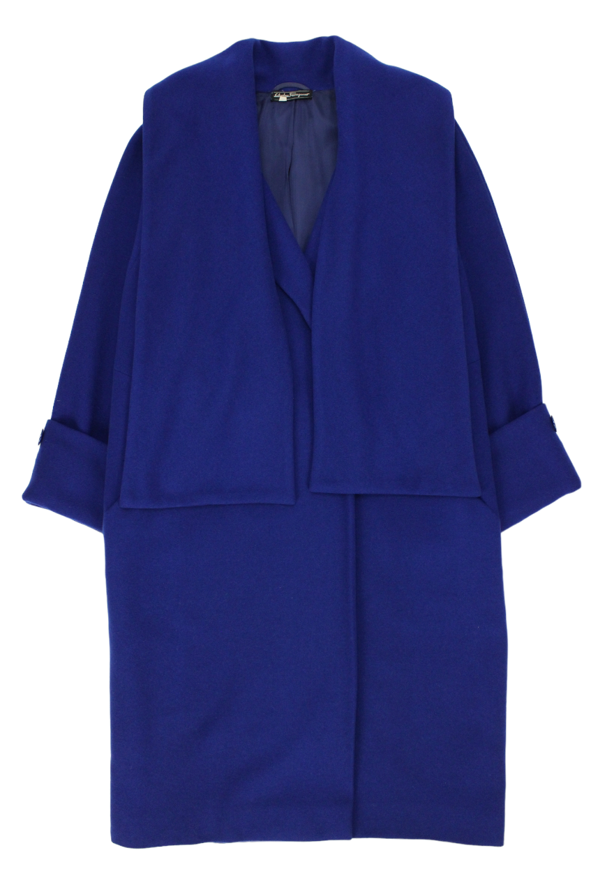 Salvatore Ferragamo Cappotto in lana blu - cappotto