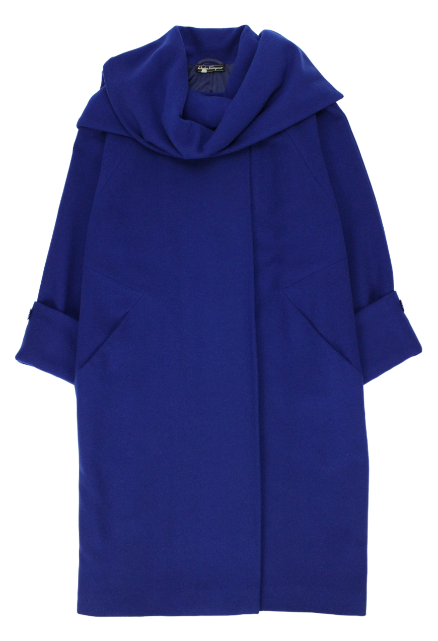 Salvatore Ferragamo Cappotto in lana blu - cappotto