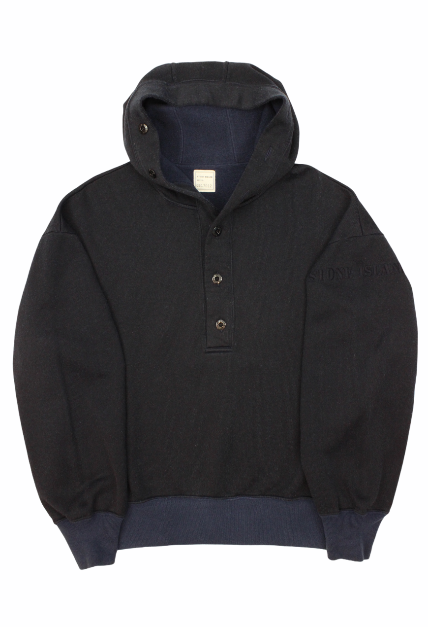 Stone Island Felpa blu navy con cappuccio - felpa