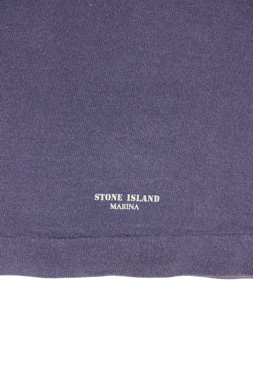 Stone Island T-shirt viola con logo - t-shirt