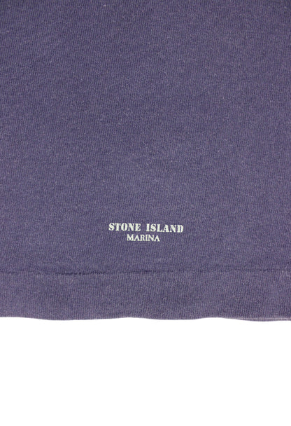 Stone Island T-shirt viola con logo - t-shirt