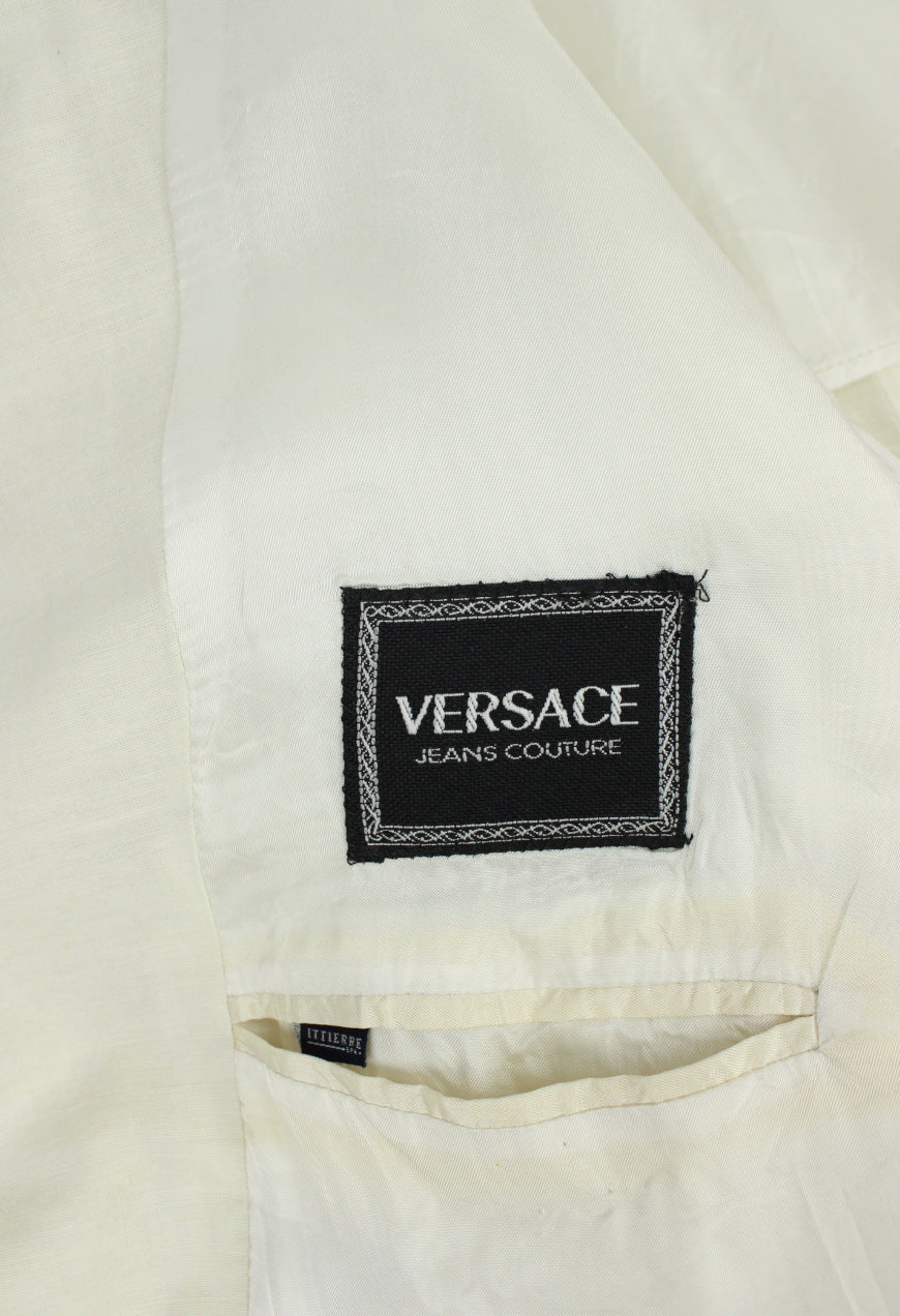 Versace Blazer in lino bianco 1992 - blazer