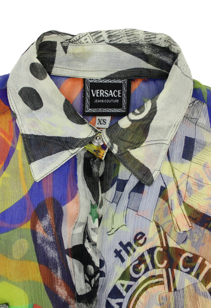 Versace Camicia in seta stampa ’New York City