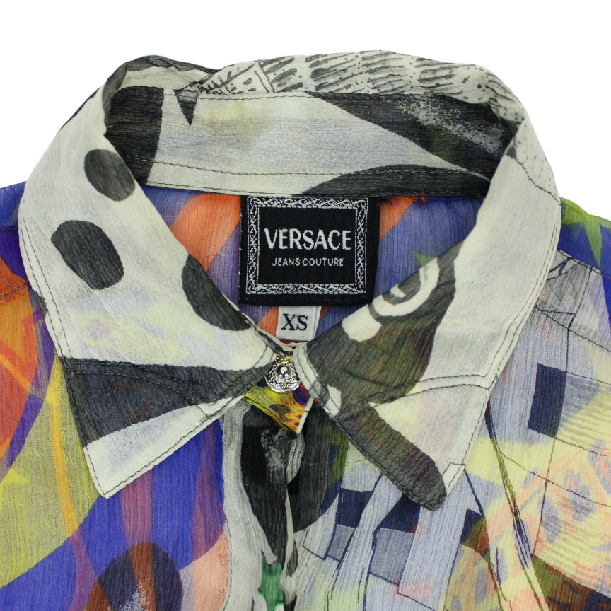 Versace Camicia in seta stampa ’New York City