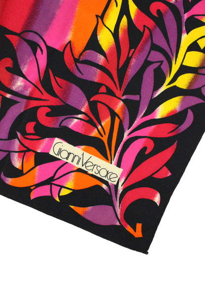 Versace Foulard in seta multicolor con logo - foulard