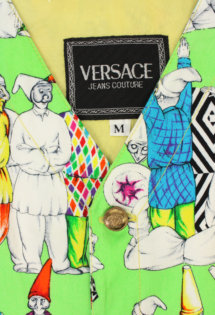 Versace Gilet stampa Pulcinella - gilet