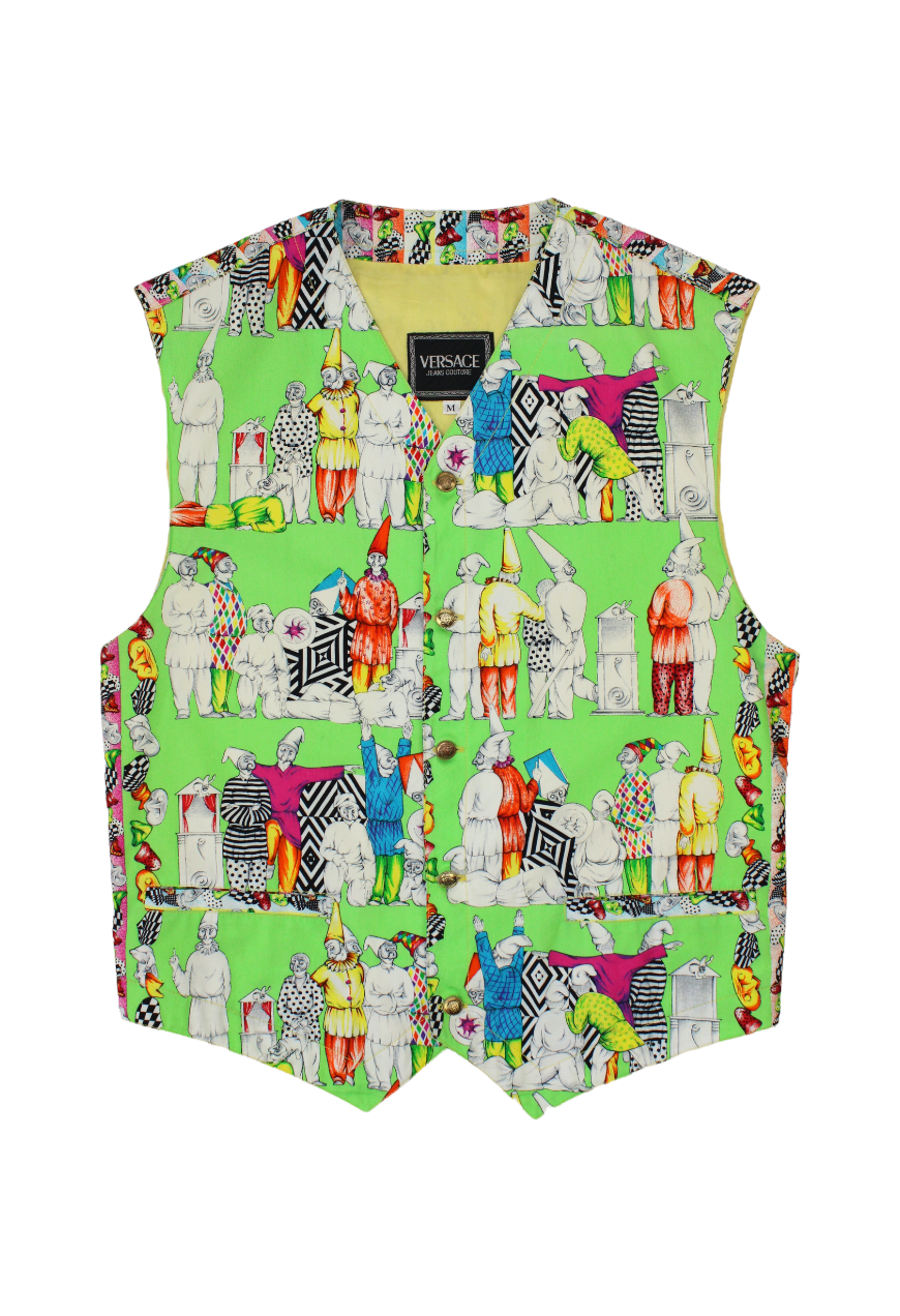 Versace Gilet stampa Pulcinella - gilet