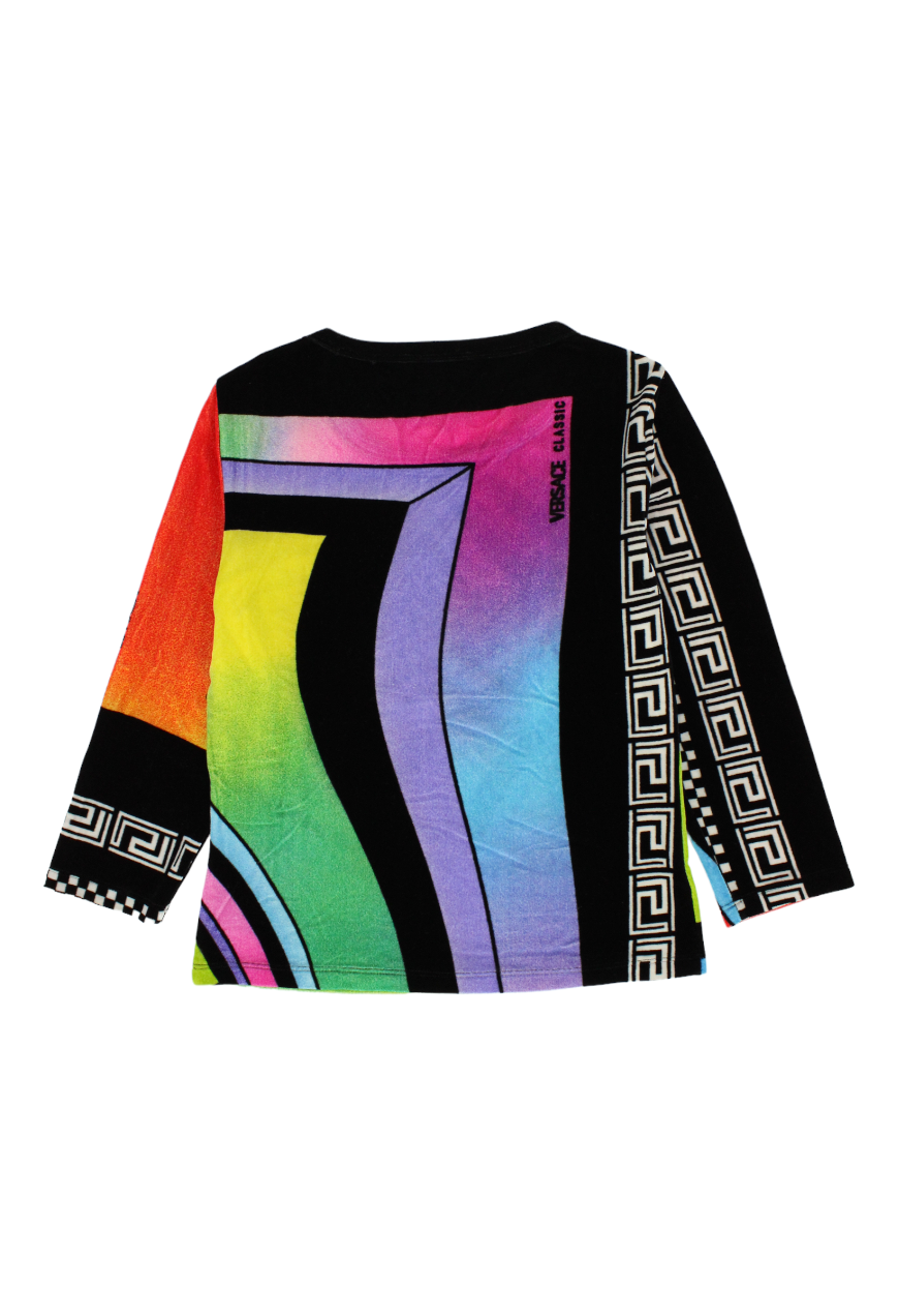 Versace Top fantasia multicolor in velluto - top